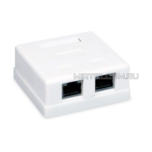 Экранированная розетка 2 RJ-45 CAT5e