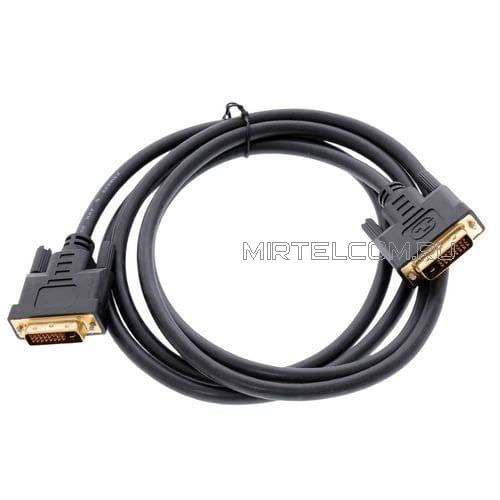 Кабель VCOM DVI Dual Link(25M-25M), 24GOLD, 1.8м, блистер