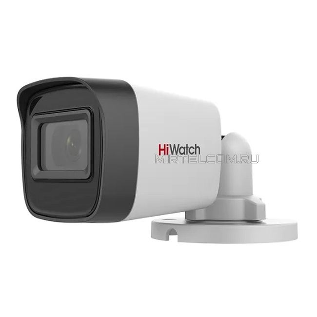 Уличная цилиндрическая IP-камера HiWatch Ecoline 2.8мм, 4Мп 1440p, микрофон