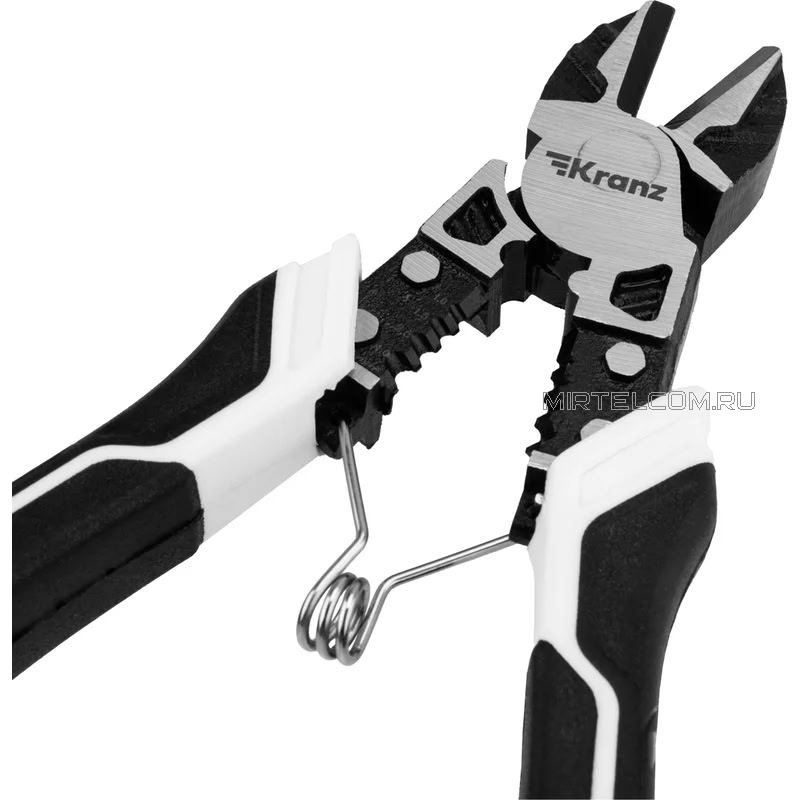 Бокорезы Kranz многофункциональные 190мм (56HRC CrV), зачистка силового кабеля