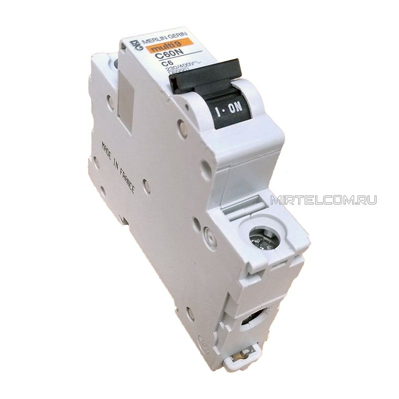 Автоматический выключатель 1-пол. 6А тип C 6кА серия Multi 9 C60N Schneider Electric, купить в Тюмени