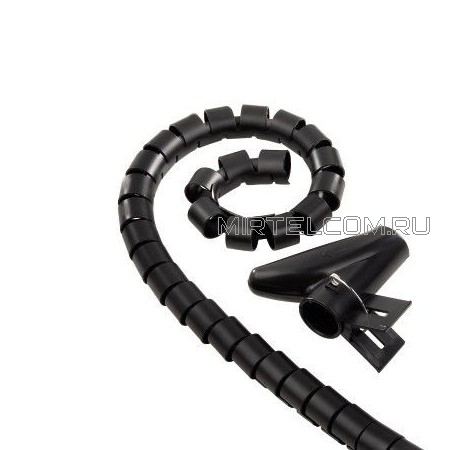 Кабель-органайзер спиральный 30mm 2m black