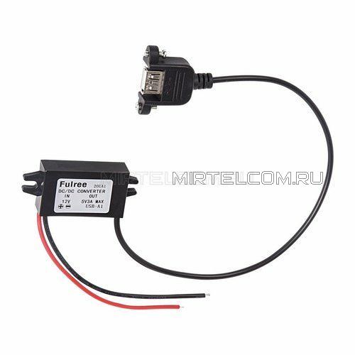 Преобразователь напряжения DC 12V - DC 5V USB-A 3A