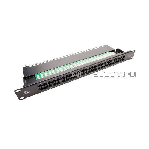 Коммутационная панель кат.3, UTP, 19”, 1U, 50хRJ45, USOC, 2 пары, черный