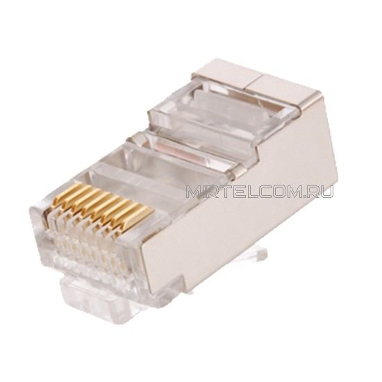 Коннектор (джек) RJ-45 F/UTP 8P8C кат.5е экранированный