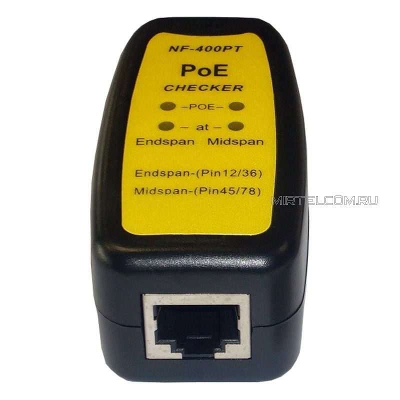 Кабельный тестер PoE сигнала, RJ45, PoE 802.3af и 802.3at, купить в Тюмени