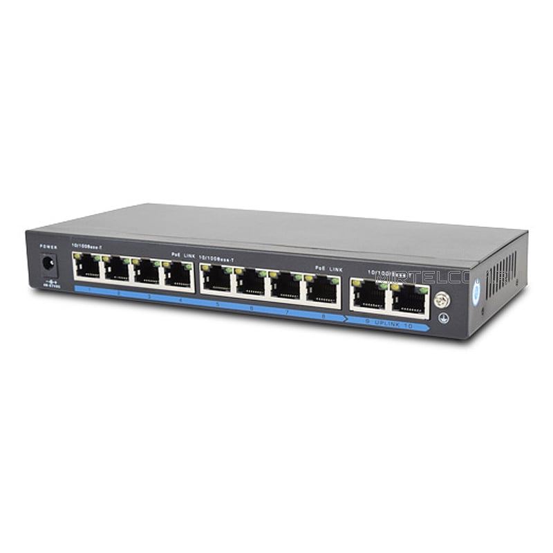 PoE-оборудование: Коммутатор Endspan PoE 8 портов AF + 2 Uplink 100Base ...