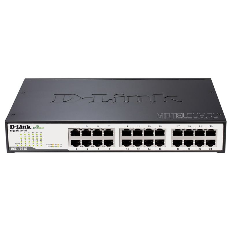 Коммутатор неуправляемый D-Link 1024D/I1A с 24 портами 10/100/1000Base-T, купить в Тюмени