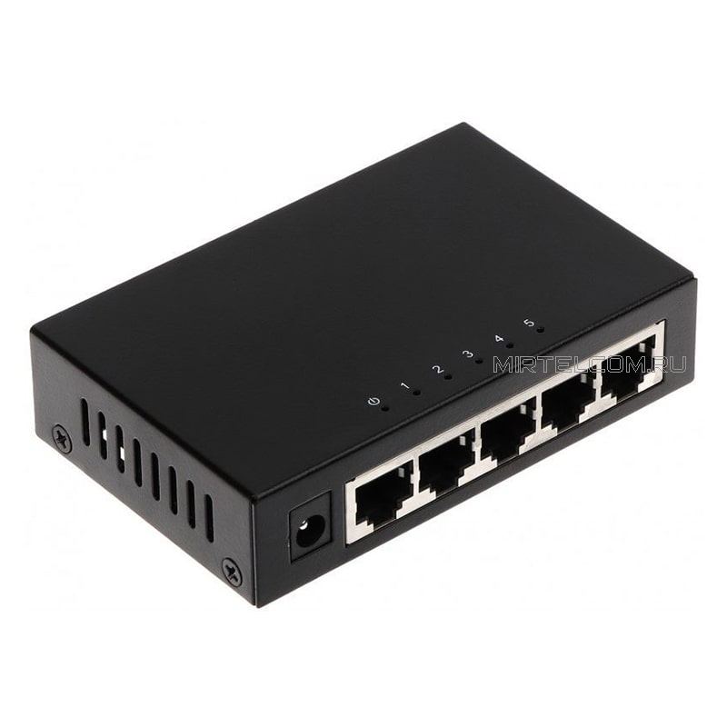 Коммутатор неуправляемый Dahua DH-PFS3005-5GT с 5 портами 10/100/1000Base-T, купить в Тюмени