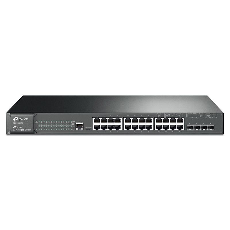 Коммутатор TP-Link JetStream T2600G-28TS (TL-SG3424) управляемый, 19&quot;, 24G, 4 SFP, в наличии в Тюмени