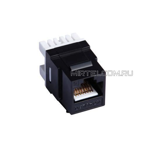 Модуль Keystone RJ45 8P8C cat.6 180° 110 IDC для коммутационных панелей KRA-PK19-BL-xxx черный