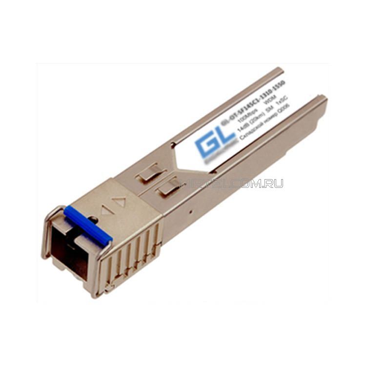 Модуль промышленный SFP, WDM, 100/155 Мбит/c, SM, SC, Tx1310/Rx1550 нм, 14 дБ (до 20 км), купить в Тюмени