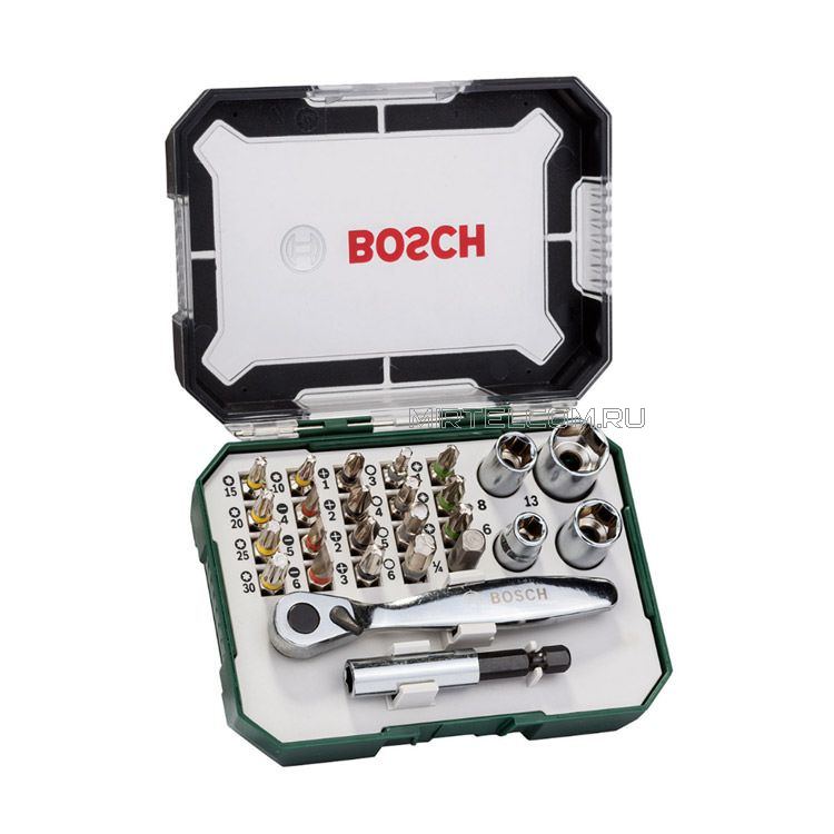 Набор бит и головок Bosch (+ключ-трещетка), купить в Тюмени