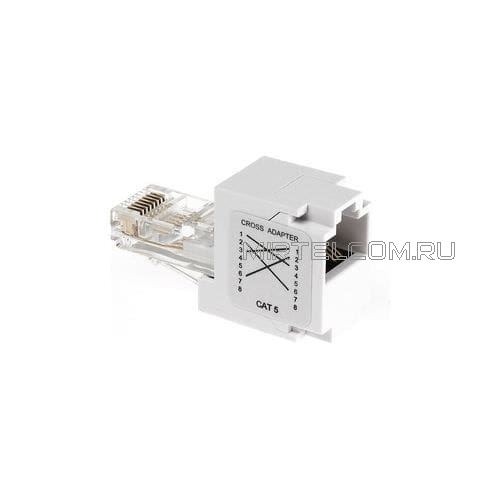 Переходник RJ-45 cat 5 штекер-гнездо (NC-IC35/WH)