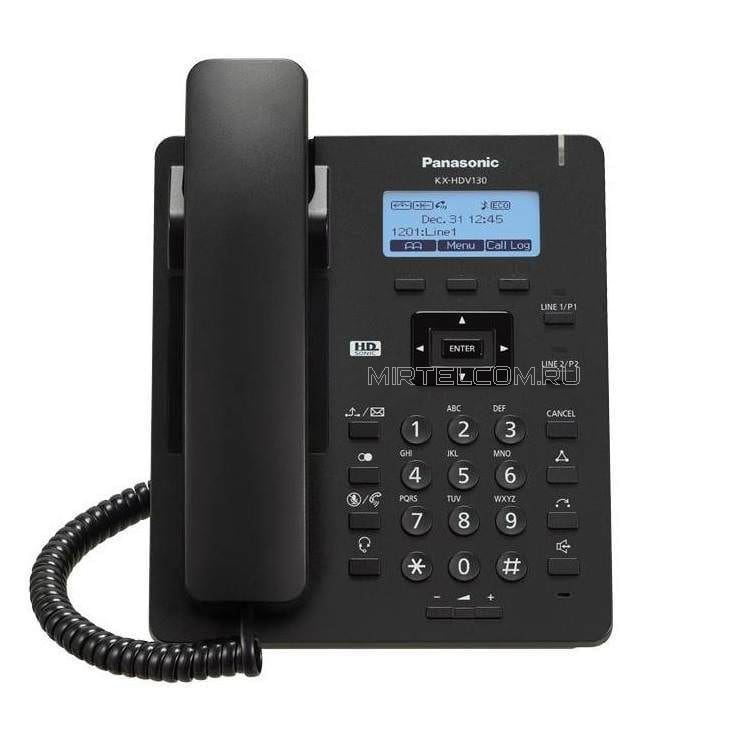 SIP-телефон Panasonic KX-HDV130RU-B PoE (2 SIP-аккаунта), купить в Тюмени