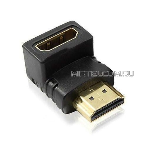 Переходник HDMI угловой гнездо-штекер, купить в Тюмени