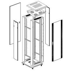 Шкаф напольный серверный телекоммуникационный 22U, 600x800 дверь стекло