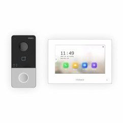Комплект видеодомофона HiWatch (вызывная панель, монитор) Wi-Fi, PoE