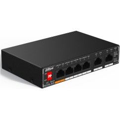 Гигабитный PoE-коммутатор Dahua, 6 портов RJ45 1Gb SG1006P