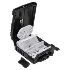 Уличный оптический FTTH бокс 16 SC (Duplex LC), черный