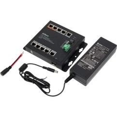 Плоский PoE коммутатор Dahua в уличном исполнении, 2xGE, 1xSFP 8xPOE, 96Вт