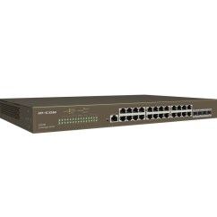 Управляемый коммутатор IP-COM G3328F Cloud IMS, 24G RJ45, 4SFP Gigabit, 1U G3328F