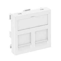OBO-6119292 Вставка типа Mosaic 45x45 (Mosaic type) 2xRJ45, DTG-2RM RW1 под 2 модуля Keystone со шторками