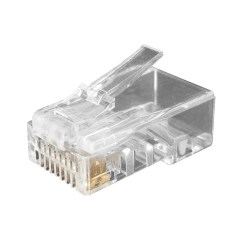 Коннектор RJ-45 8P8C CAT 6, золото 50 микродюймов, Hyperline