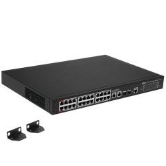 S4228-24GT-240 Управляемый 24 портовый PoE-коммутатор 2 уровня, с 2 портами комбо-SFP 1000Base-X, 240Вт, Dahua