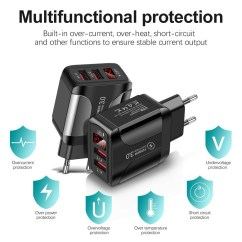 Зарядное устройство Quick Charge, 2 USB, QC3.0 (амперметр, вольтметр)