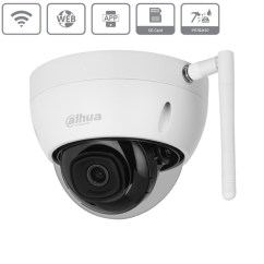 Купольная антивандальная IP-видеокамера Dahua с Wi-Fi, 2.8мм, 2Mp 1920x1080, H.265, MicroSD, IP67 IK10, металл