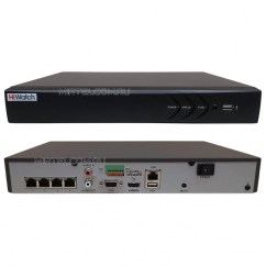 IP-видеорегистратор HiWatch 4-х канальный DS-N304P(B), до 8Мп, PoE, купить в Тюмени