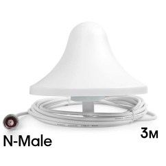 Антенна сотовой связи GSM/3G/4G (800-2700 МГц) 5 дБ, внутренняя, кабель 3м с разъемом N-Type male