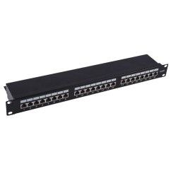 Патч-панель 19" STP экранированная кат.6 1U 24 порта RJ45 dual IDC 