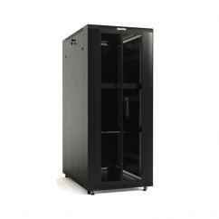 Шкаф напольный Hyperline 19 дюймов 47U, 2277x600x800 перфорированные дверцы под ключ, черный, купить в Тюмени