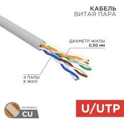 Кабель FTP 4 пары cat.5e уличный экранированный витая пара в Тюмени на отрез