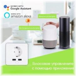 Управляемая по Wi-Fi встраиваемая EURO-розетка с USB, купить в Тюмени