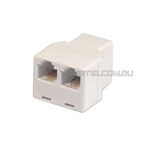 Разветвитель на две розетки RJ-11-2xRJ-11