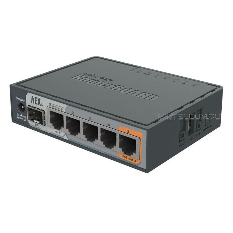 Маршрутизатор MikroTik hEX S (RB760IGS) 10/100/1000BASE-TX, черный, купить в Тюмени