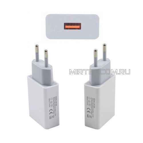 Сетевое зарядное устройство USB 220V (СЗУ) (5V, 2100mA), купить в Тюмени