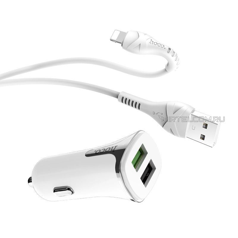 Автомобильное зарядное устройство АЗУ USB Lightning кабель для iPhone iPad (5V, 3000mA) Тюмень