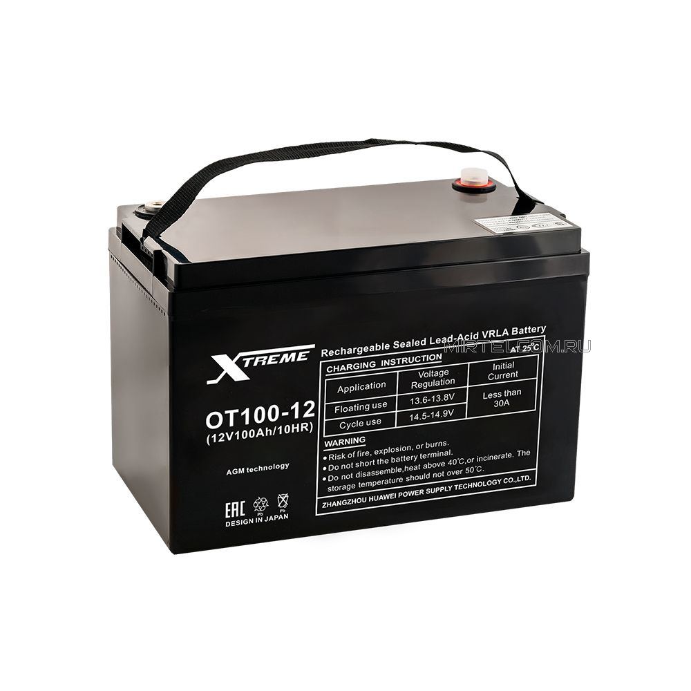 Аккумуляторная батарея Xtreme VRLA 12V, 100Ah AGM